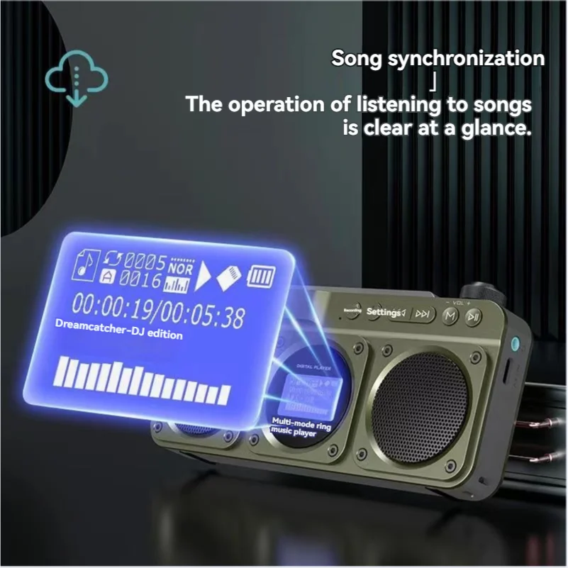 SANSUI F28 Radio FM portátil MP3 Walkman tarjeta al aire libre altavoces inalámbricos Bluetooth calidad de sonido de alta fidelidad reloj LED pantalla de letras - imagen 4