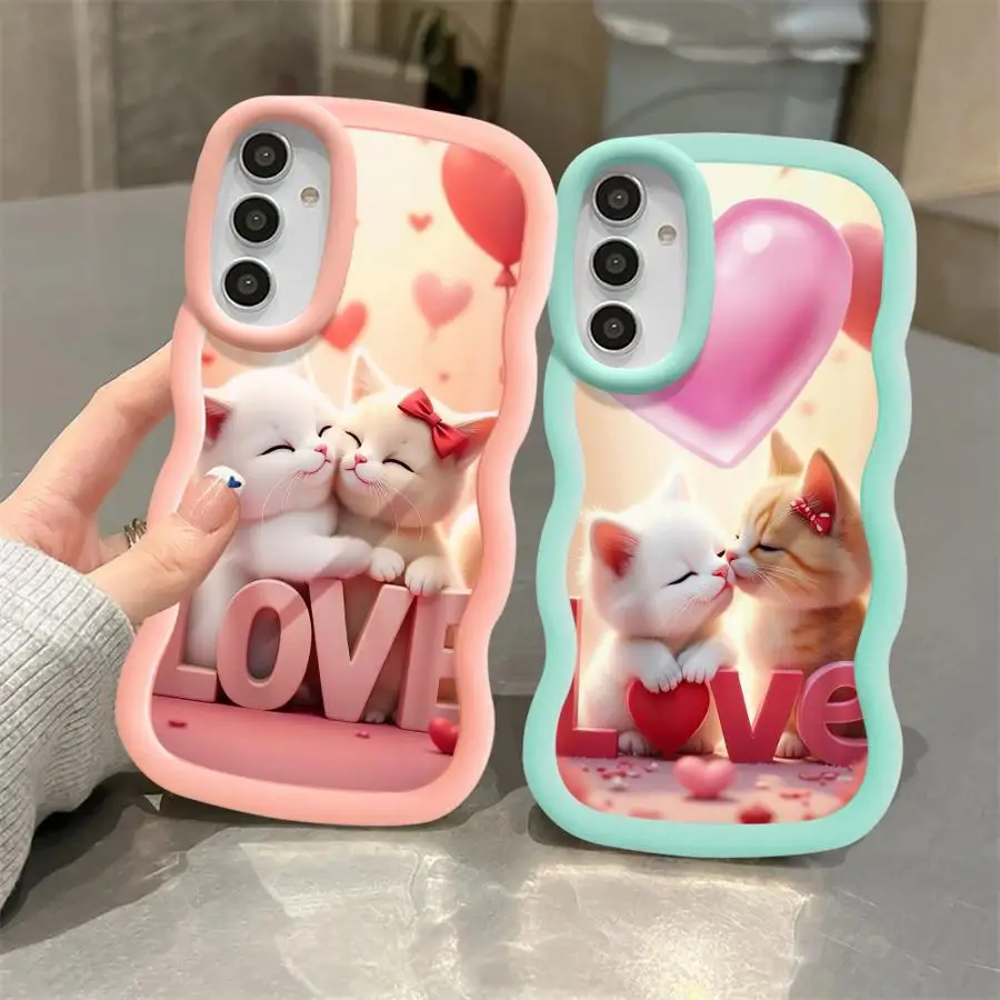 Funda para Samsung Galaxy A11 A33 A35 A14 A15 A36 A26 A34 A12 A16 A21s A13 funda de teléfono suave dulce gato - imagen 4