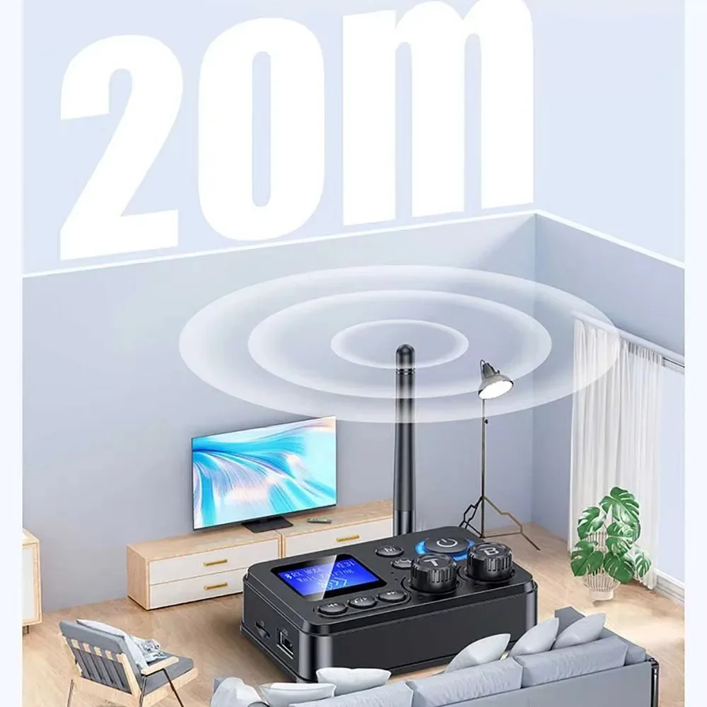 Receptor y transmisor de Audio Bluetooth 5,4, adaptador inalámbrico de música estéreo HIFI AUX RCA USB u-disk/TF para Kit de coche, amplificador de altavoz - imagen 2