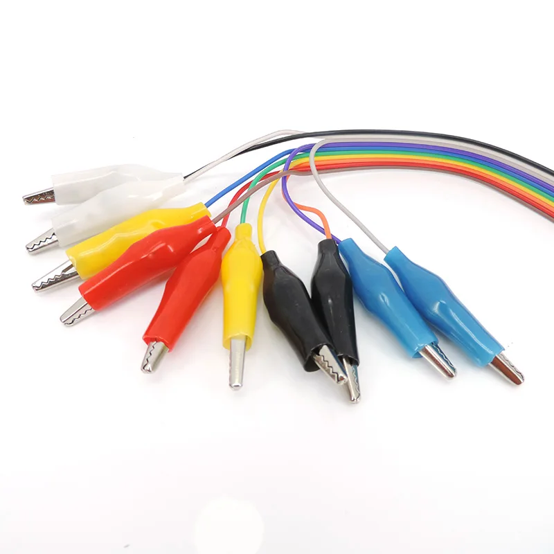 Clip de cocodrilo 2 en 1 para saltar Cable 10 pines 20cm 30cm macho/hembra, conexión de Cable DIY con Clip de cocodrilo para Cable de prueba A7 - imagen 4