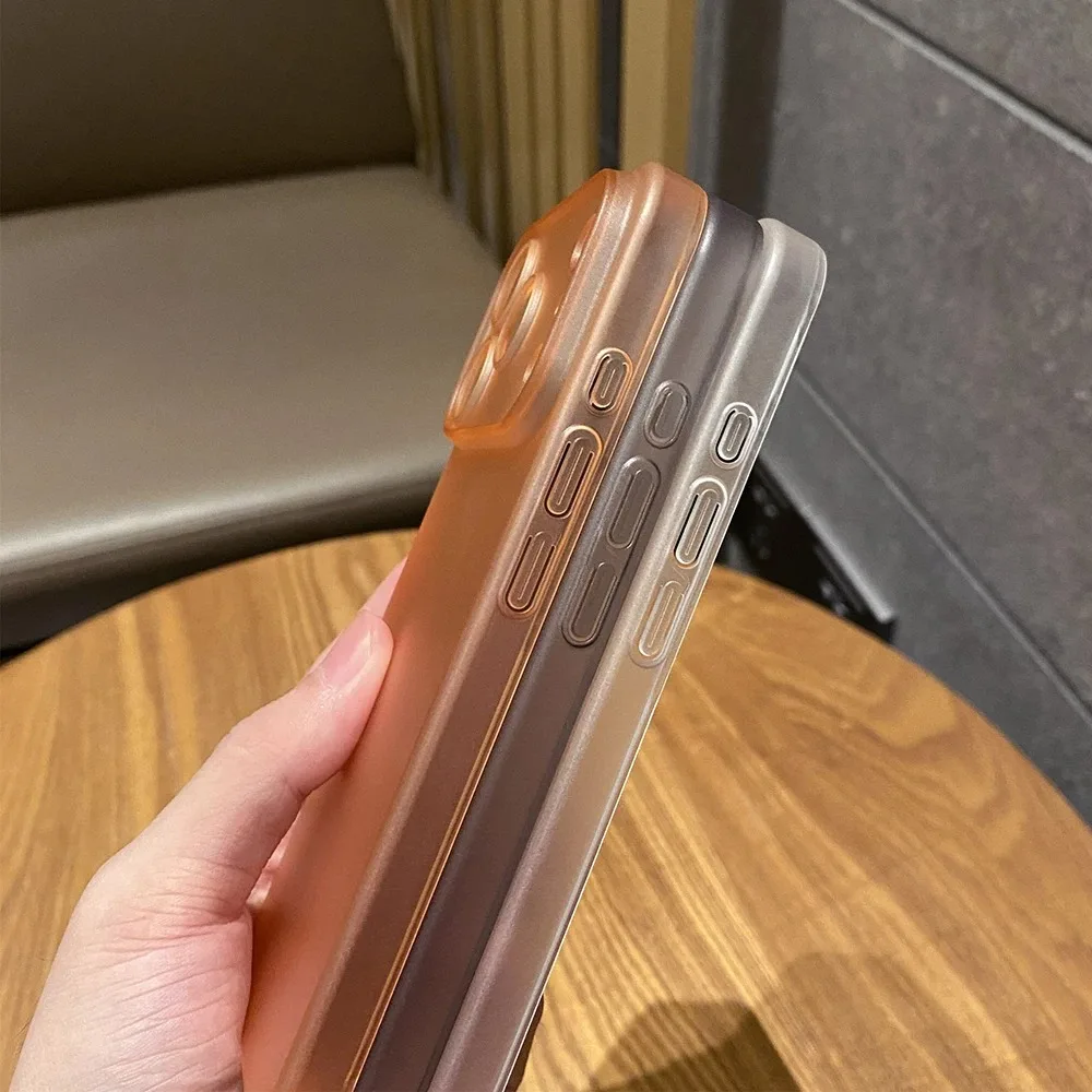 Funda de teléfono ultrafina transparente mate a prueba de golpes para iPhone 17 16 12 15 13 14 Pro Max 17Pro 17 fundas protectora de lente translúcida de aire, funda para iphone 17 16 pro max - imagen 5