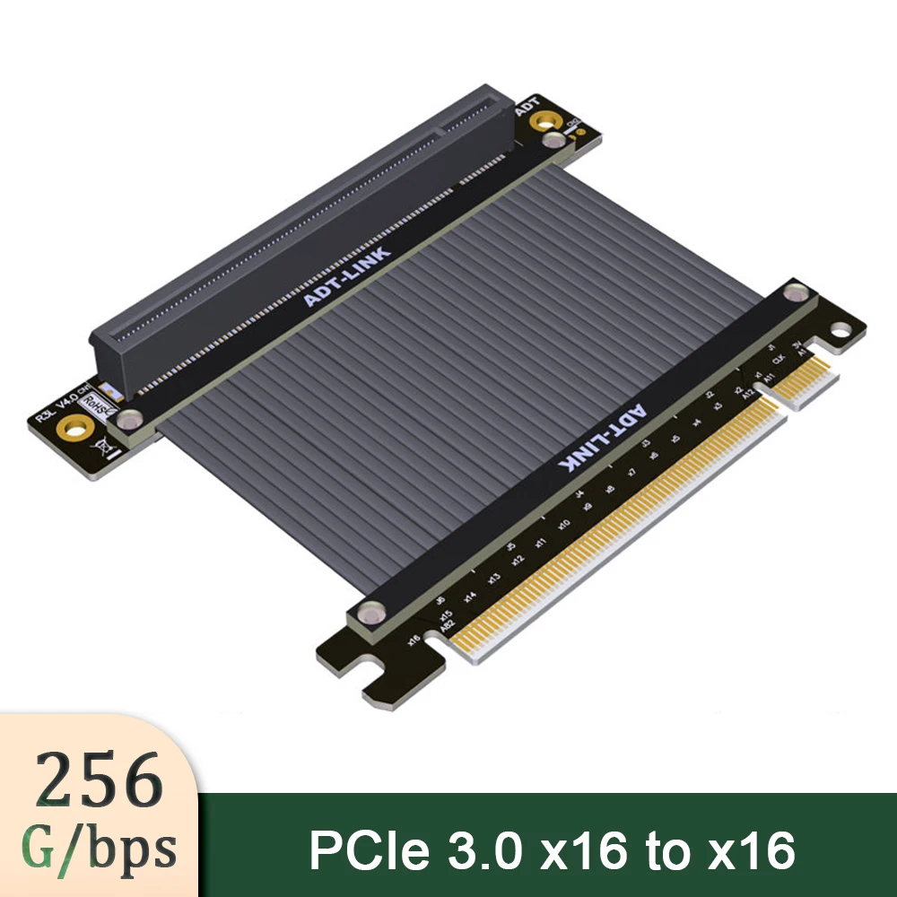 ADT nuevo Cable de extensión de tarjeta gráfica PCI-E 3,0 X16 ETH Mining chasis vertical Compatible con RTX3090 RX6800XT PCIe 16