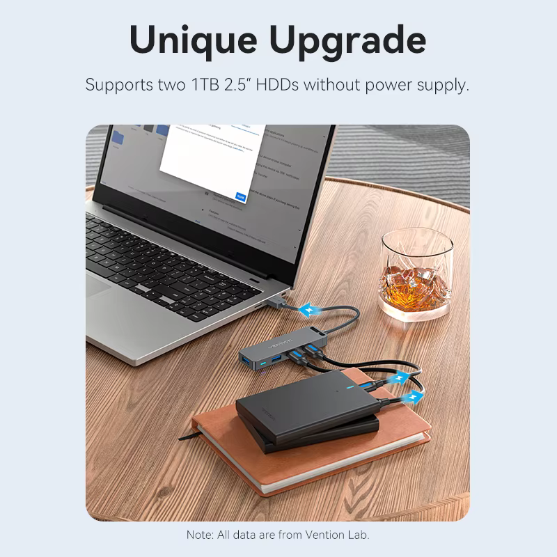 Vention Hub USB 3.0 4 Puertos Adaptador Divisor para MacBook iPad Pro Xiaomi Lenovo - imagen 3