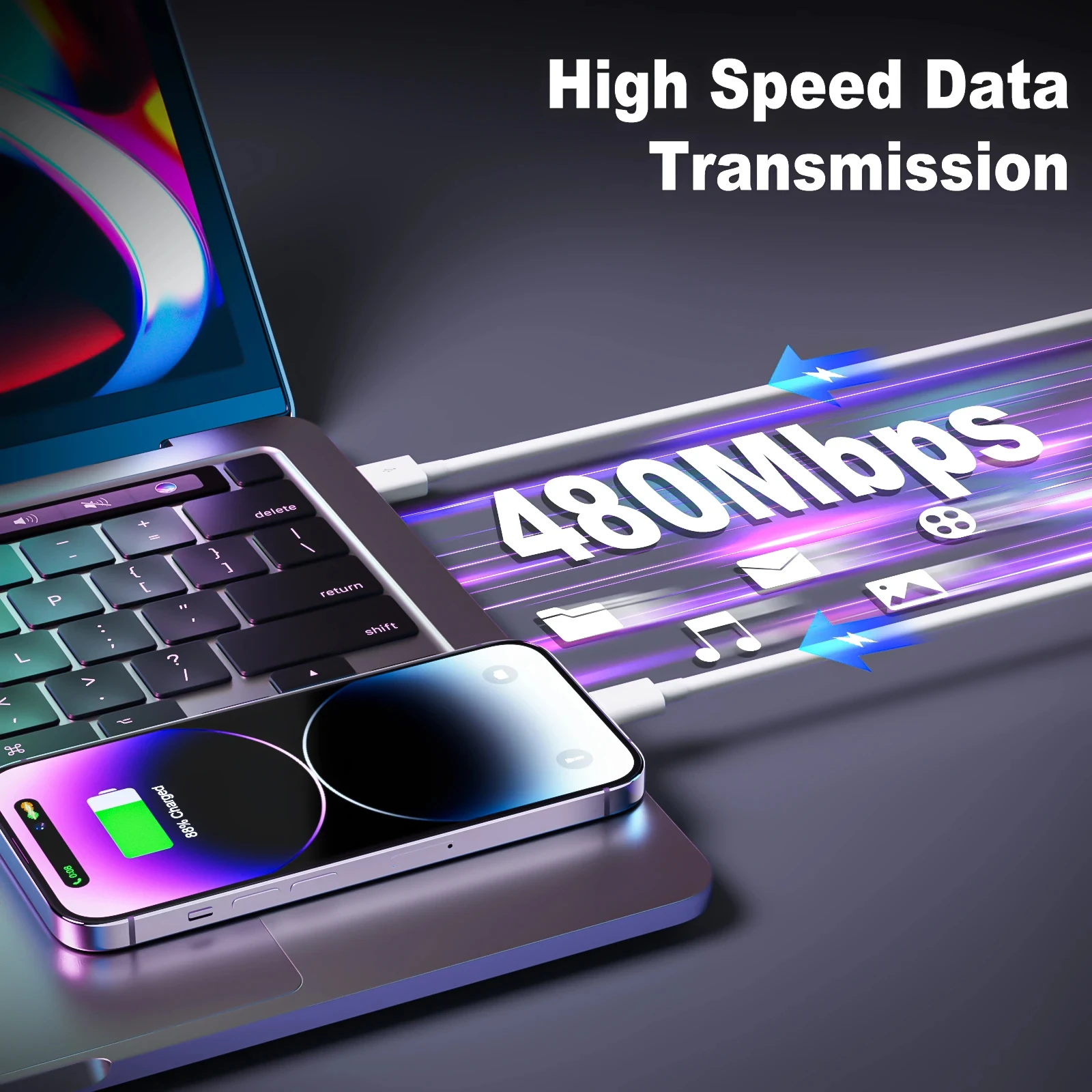 Xiao mi PD Cable cargador rápido para Apple iPhone usb a Lightning 14 13 12 11 Pro Max X XR 8 7 6 5Plus iPad - imagen 5