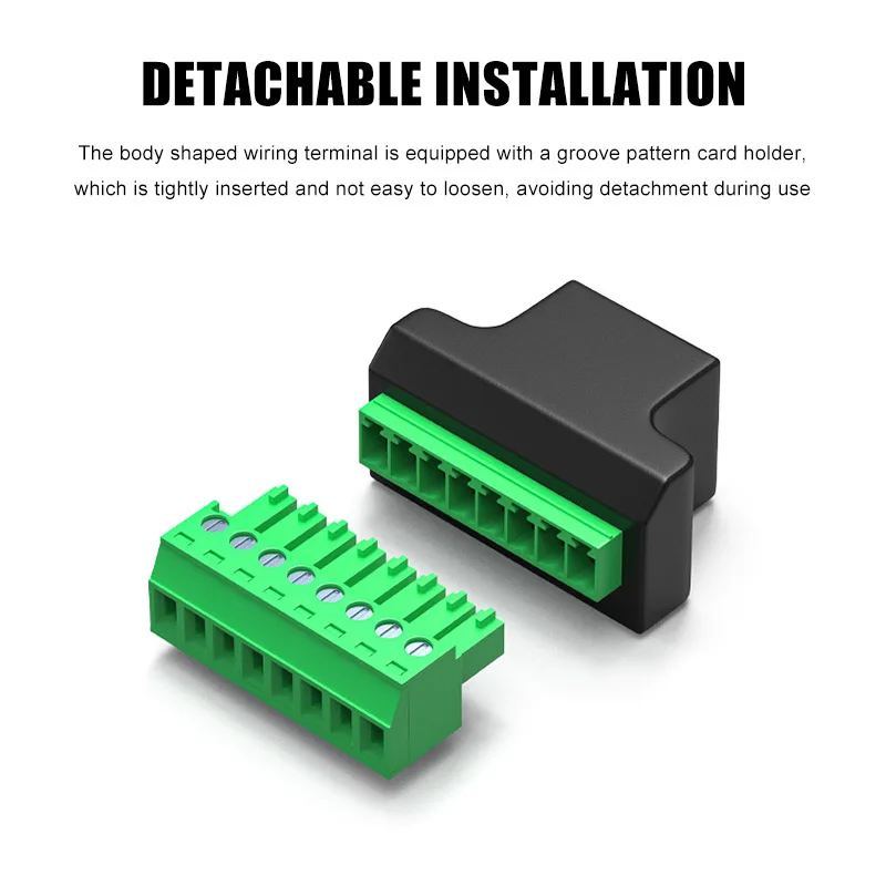 Cabezal de conversión de red RJ45 a 8 pines, junta sin soldadura, conector de cristal macho hembra 8P8C, Terminal de conexión de blindaje de Metal - imagen 3