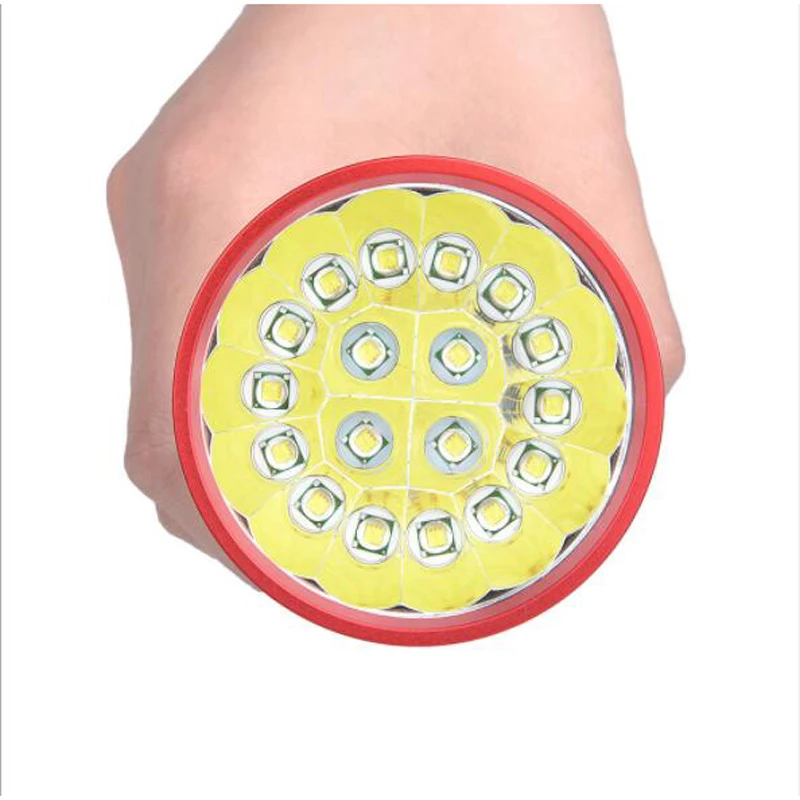 Linterna LED K18 80W 5400LM superpotencia 18x XML-T6 recargable por USB 3 modos IP65 linterna de luz de Flash impermeable - imagen 3