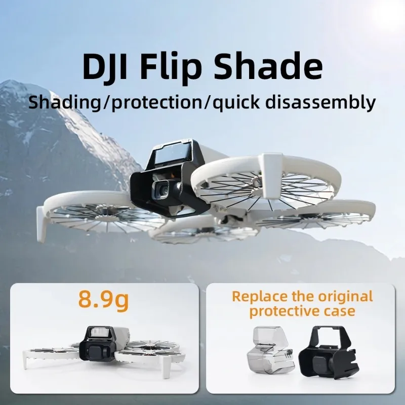Cubierta de lente para Dron DJI Flip, parasol de lente cardán, protector de cámara antiarañazos, parasol, No es necesario desmontar, accesorio para Dron - imagen 3