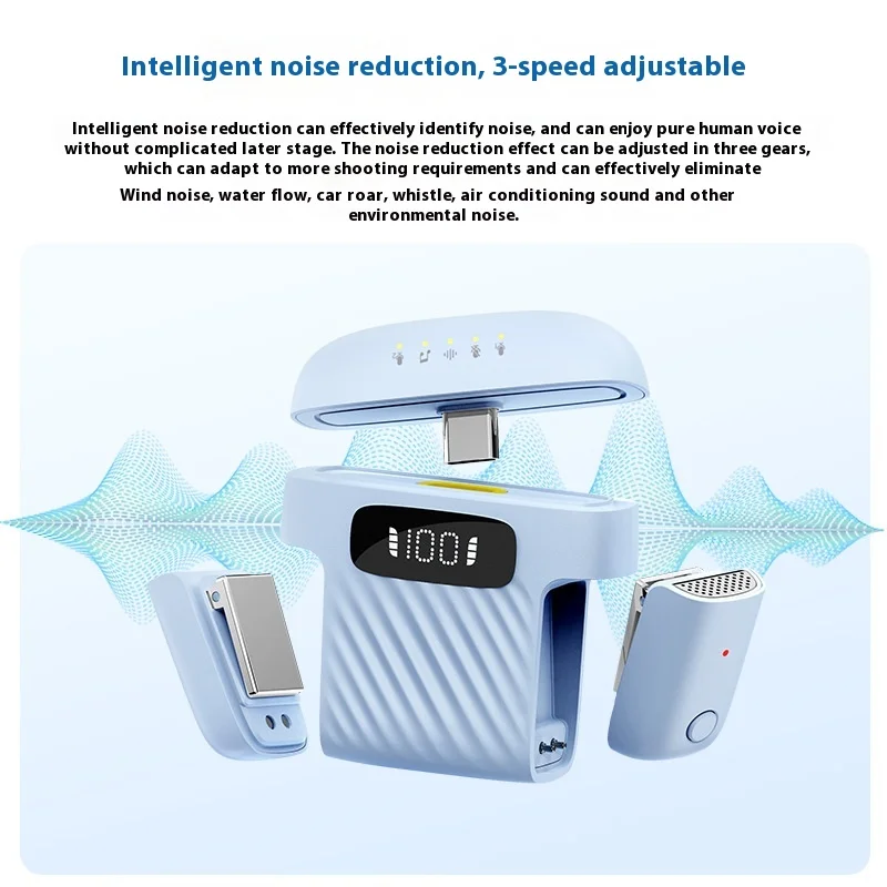 Micrófono de cuello inalámbrico dividido, reducción de ruido, recepción remota, micrófono ligero portátil, micrófono magnético para transmisión en vivo - imagen 4