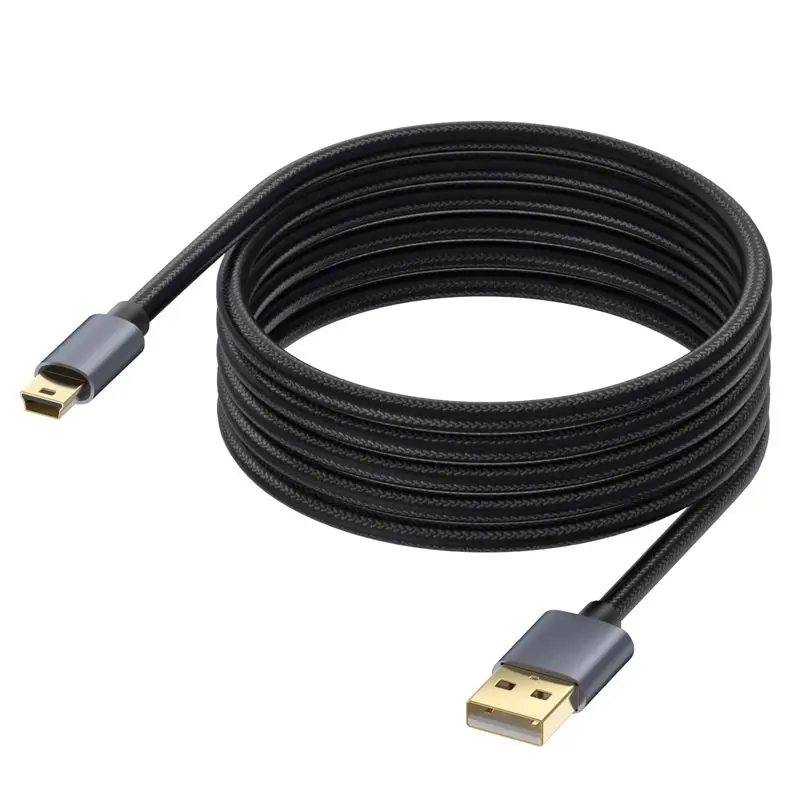 Cable USB 2,0 chapado en oro de alta velocidad versión A macho a Mini macho de 5 pines, utilizado para Cable de controlador de juego receptor GPS Garmin - imagen 3