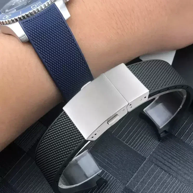 Correa de reloj de silicona de 21mm, correa de reloj resistente al agua para correa Longines para serie Conquest HydroConquest L3.742 782 - imagen 2