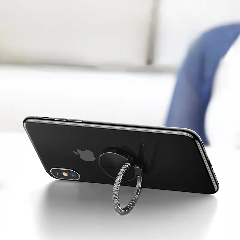 Patrón de CD de metal ultrafino 360 ° Soporte giratorio para teléfono móvil, hebilla de anillo, soporte magnético para teléfono móvil de coche para IPhone 12 11 - imagen 3