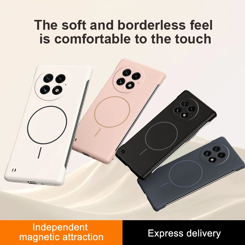 Funda ultrafina de lujo sin marco para PC, funda protectora magnética a prueba de golpes para Magsafe Oneplus 13 13R 13S 12R - imagen 3