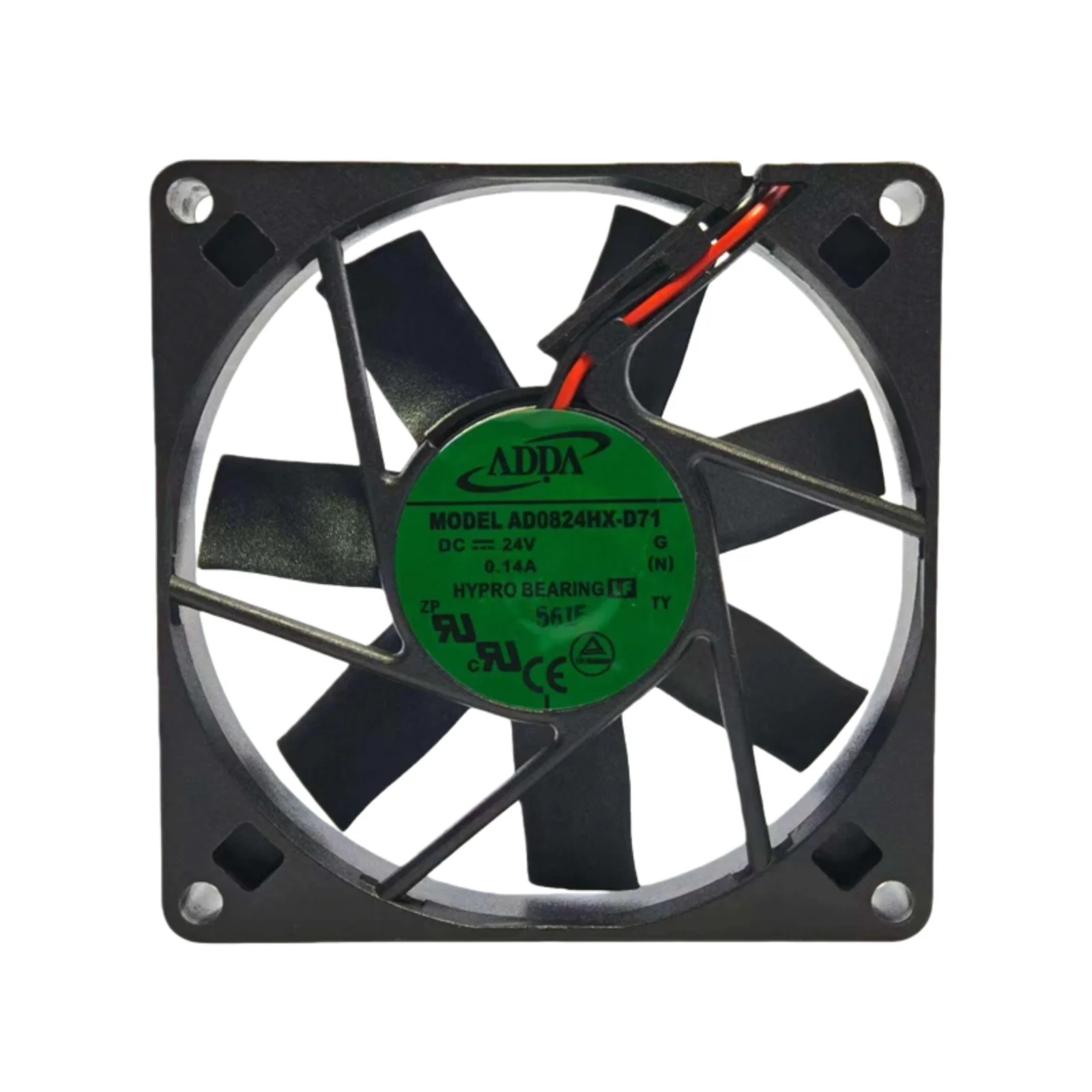 Nuevo para ADDA AD0824HX-D71 24V DC 0.14A 80mm ventilador 8015 3200RPM 29CFM enfriador Axial silencioso delgado para fuente de alimentación de caja de inversor - imagen 2