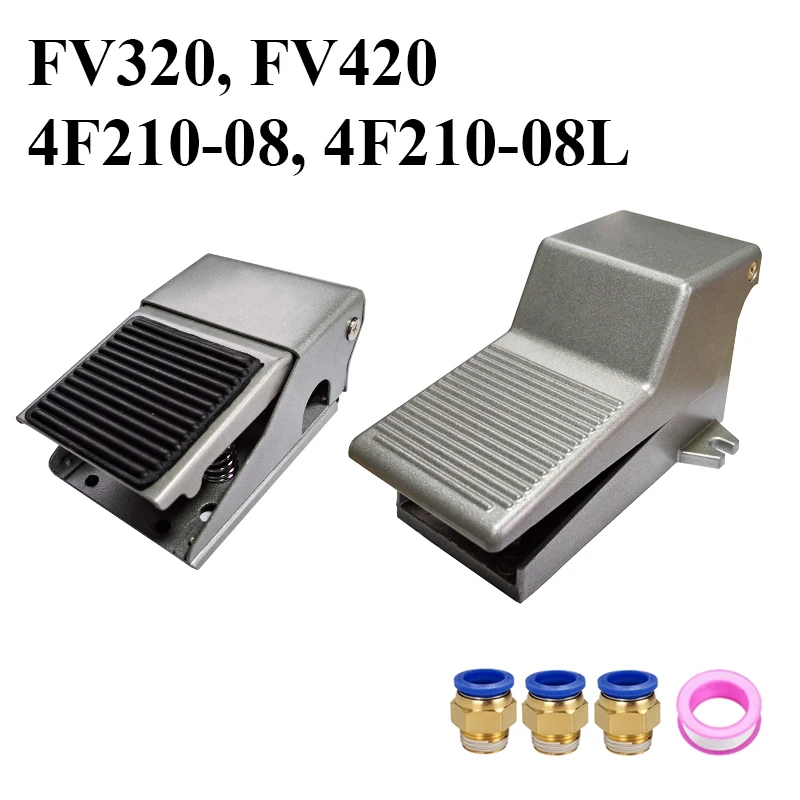 FV320 FV420 4F210-08L Interruptor de control de cilindro Válvula de inversión de pedal neumático de aire de 2 posiciones y 5 vías