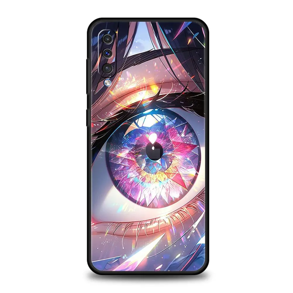 Funda de teléfono de Arte de ojos lindos de dibujos animados para Samsung A54, A52, A24, A14, A50, A70, A30, A40, A20S, A20E, A02S, A12, A22, A34, A42, A32, 5G, A04s - imagen 4