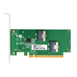PCIe 4,0 5,0 16x a SlimSAS SFF-8654 placa base MCIO tarjeta dividida GPU tarjeta gráfica discreta, externa, Cable adaptador de expansión