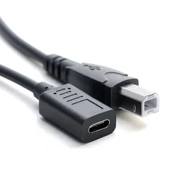 Adaptador USB-C a USB-B para Impresora y Datos
