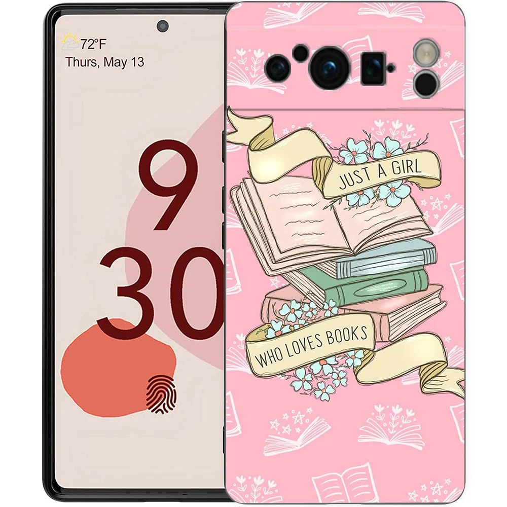 Para Google Pixel 10 Pro funda de teléfono Pixel 9 Pro XL TPU funda Pixel 8 Pro 9A 8A 7A 7 6A 6 Pro cubierta suave divertido libro gusanos - imagen 5