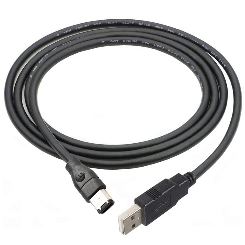 Cable USB macho de 3m y 4,5 m a 1394, 6 pines, señal de transmisión de datos macho, USB a Firewire IEEE 1394, 6 pines, para cámara Digital de ordenador D - imagen 2