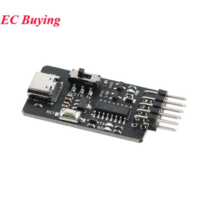10 uds/1 unidad CH340C STC programa de microcontrolador ISP descarga automática módulo programador USB tipo C a placa de puerto serie UART - imagen 3