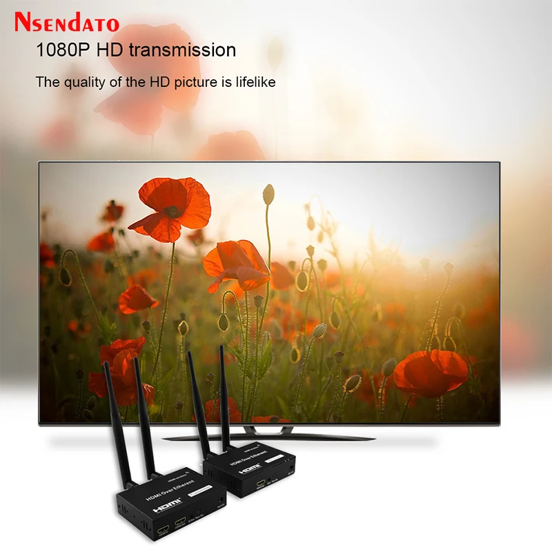 Kit de transmisor y receptor de vídeo inalámbrico, extensor Compatible con HDMI, 200M, 2,4 GHz/5GHz, 1080P, con salida de bucle IR para TV y PC - imagen 4