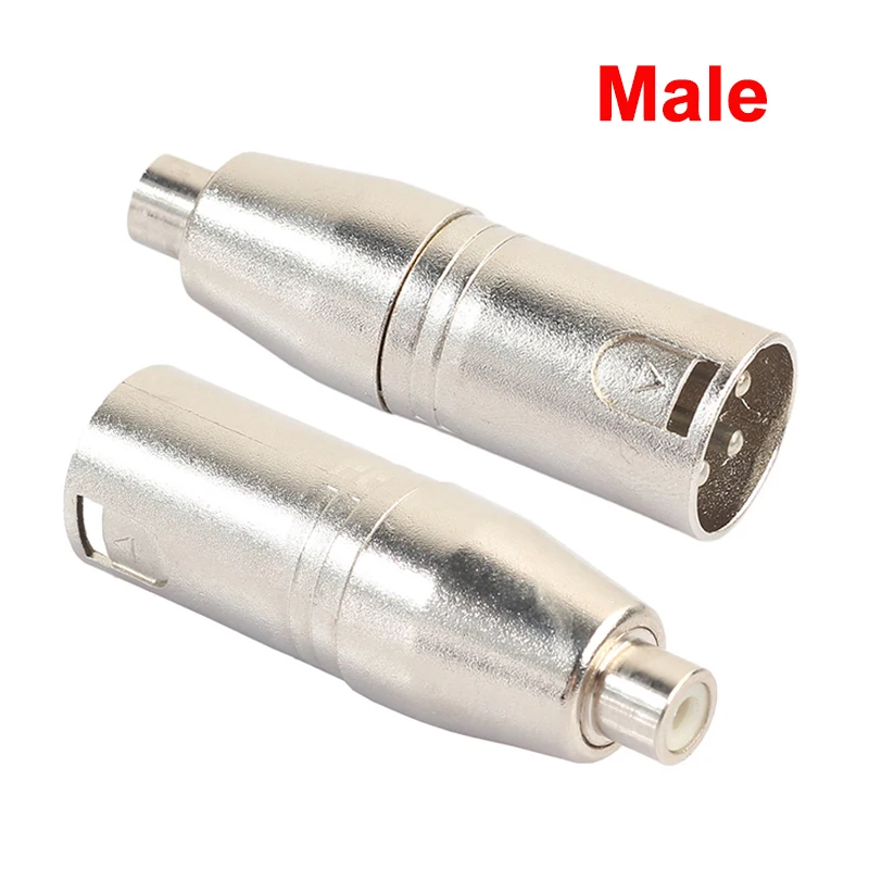 2 uds alta calidad XLR 3 pines macho/hembra a RCA hembra adaptador de Audio conector convertidor HIFI compatible para micrófono altavoz - imagen 3