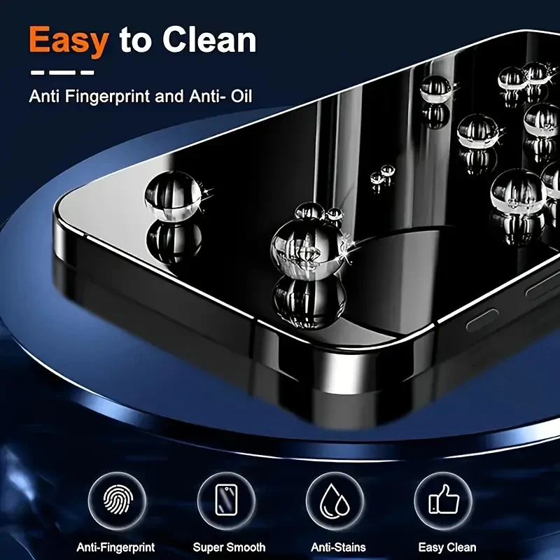 5 uds cubierta completa de vidrio antiespía para iPhone 16 15 14 11 12 13 17 Pro Max Protector de pantalla de privacidad para iPhone Air XR X XS 16 Plus - imagen 4