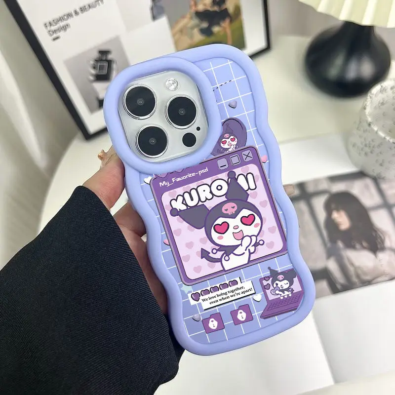 Kuromi Cinnamoroll Melody Phone Case For Motorola Moto G84 G32 E14 G22 G14 EDGE 40 NEO 5G Candy Color Soft Wave Side Cases Cover - imagen 4