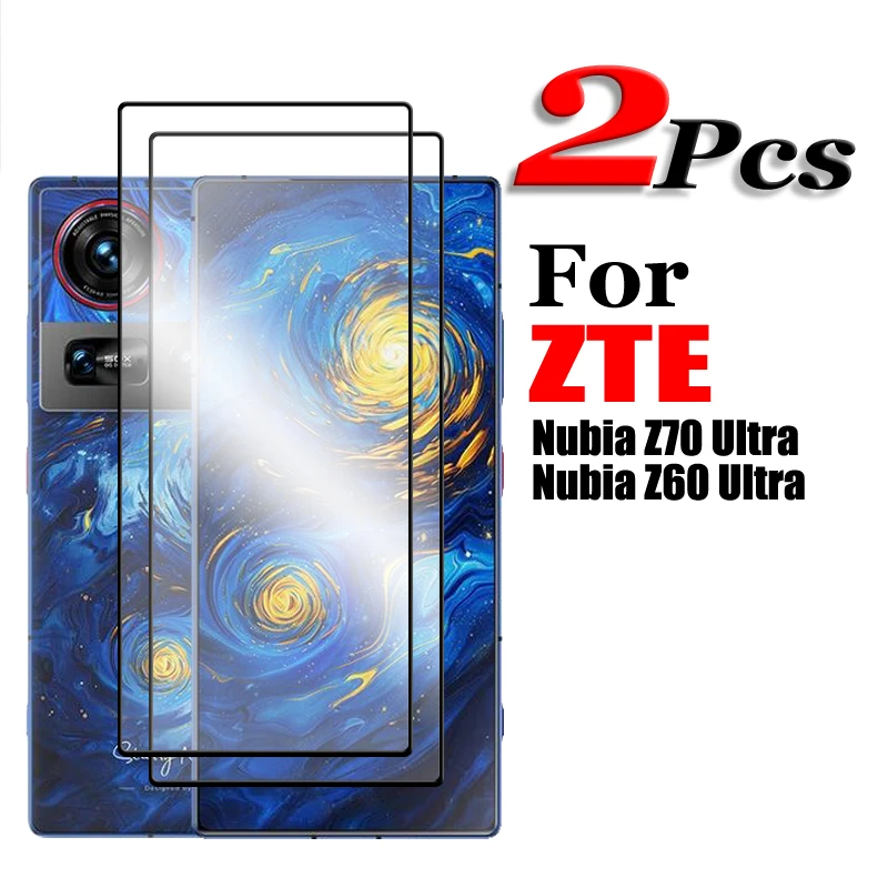 2/3/4 Uds para ZTE Nubia Z70 Ultra 5G vidrio templado para Nubia Z60 Z70 Ultra Protector de pantalla HD cubierta completa pegamento vidrio Protector - imagen 3