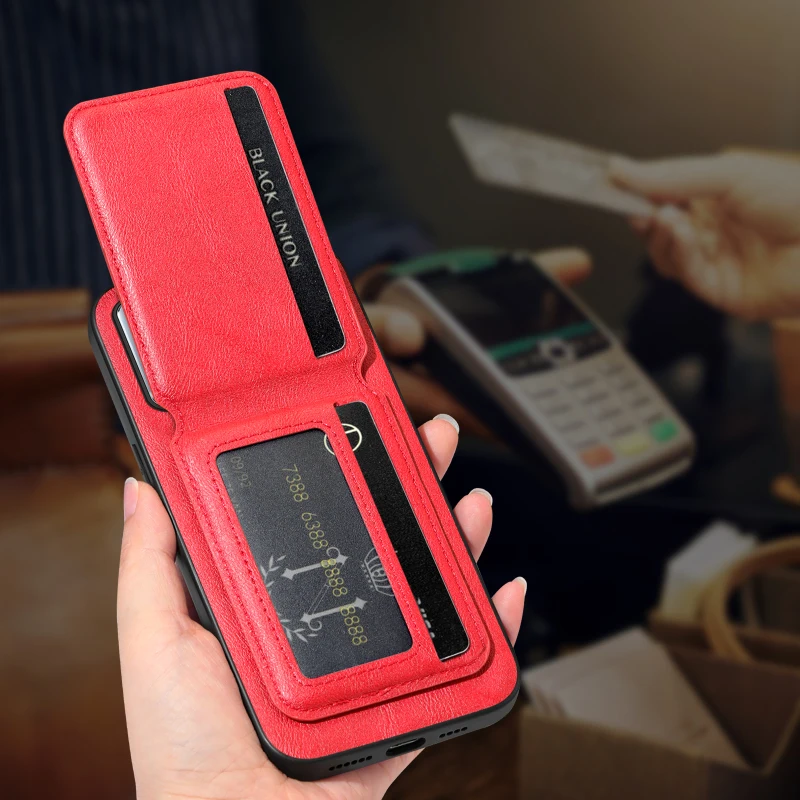 Para Magsafe cartera magnética ranura para tarjetas funda de teléfono de cuero de Color sólido para Xiaomi 15 Pro 13 11 12 14 11T 12T 13T 14T Pro - imagen 5