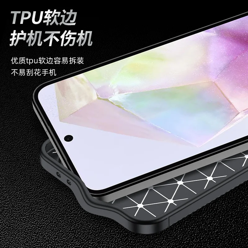 Para Samsung A36 funda Samsung Galaxy A36 Capas a prueba de golpes de fibra de carbono teléfono parachoques armadura trasera TPU Fundas Samsung A36 A 36 - imagen 5