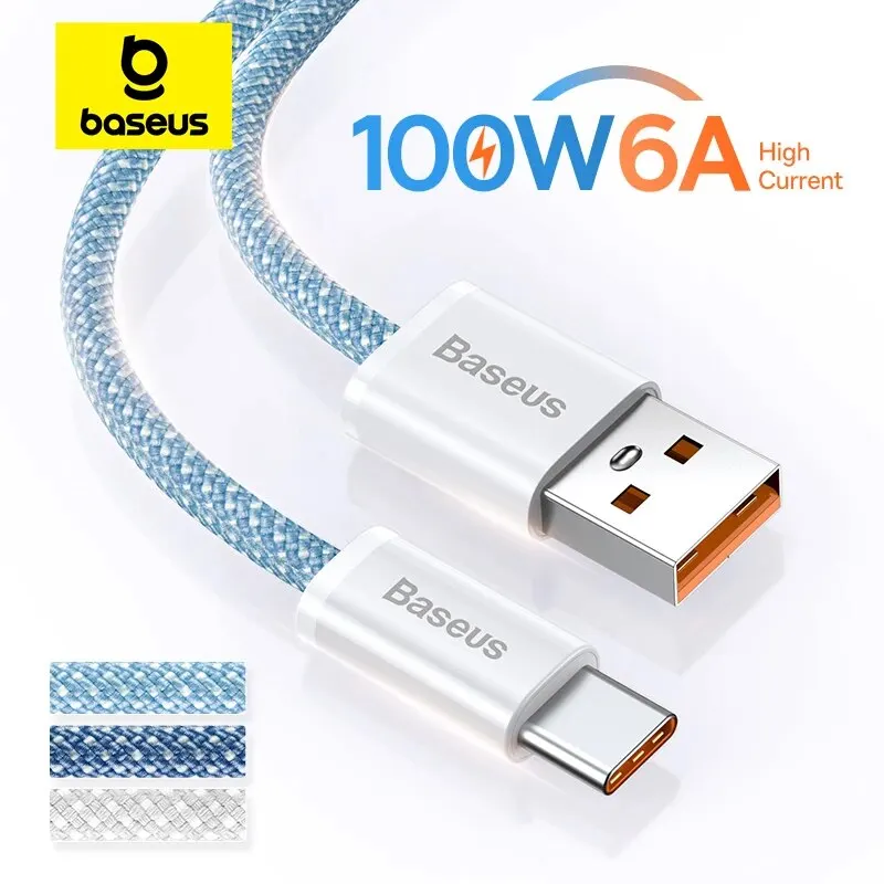Cable Baseus 100W USB A a USB C USB-C PD cargador rápido cable para Huawei Samsung Xiaomi tipo C cable USBC