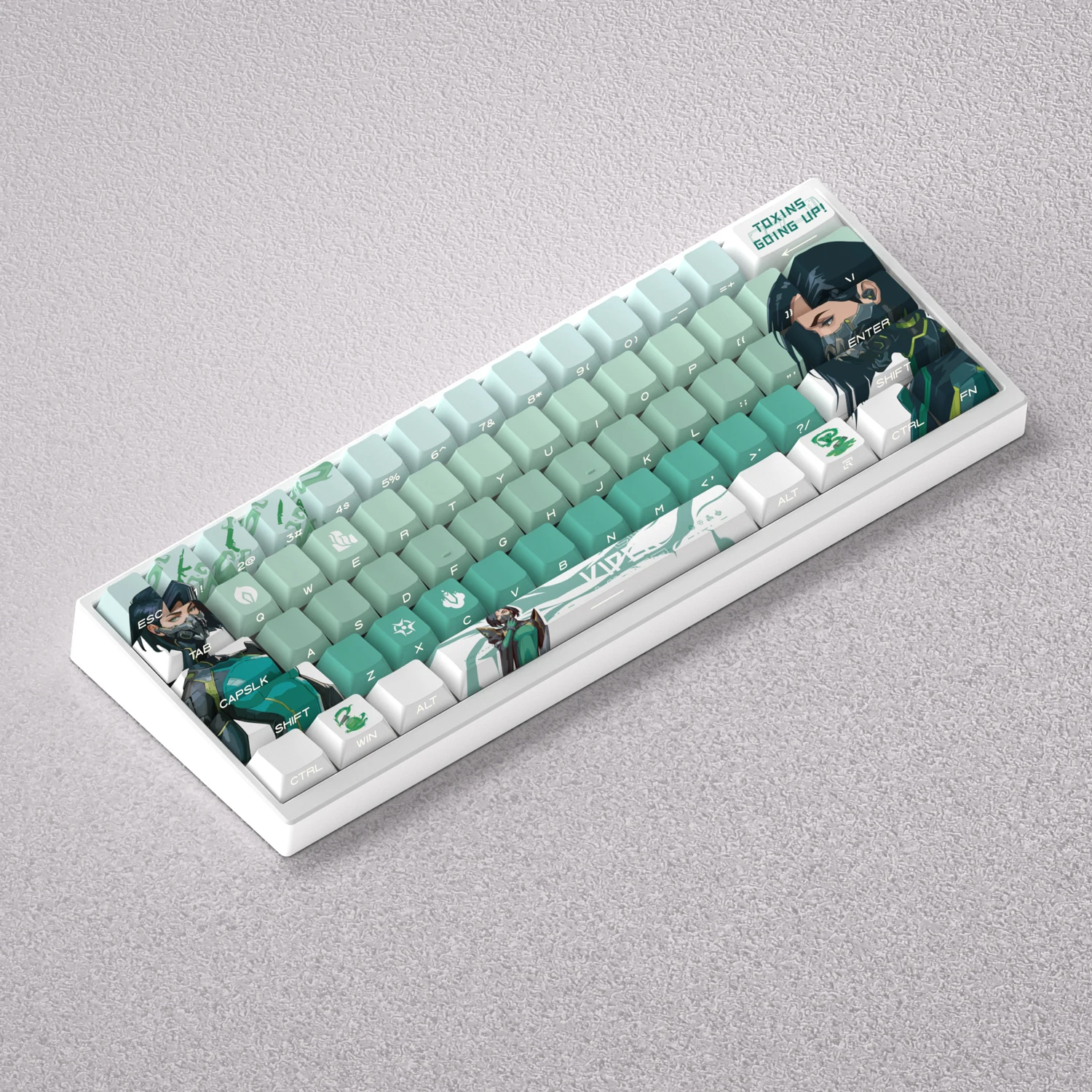 Teclas Viper de 73/98 teclas, retroiluminación de cereza con sublimación de tinte PBT de Anime para teclado mecánico Mad 60he 68he Anne Pro2, juego GK61 - imagen 5