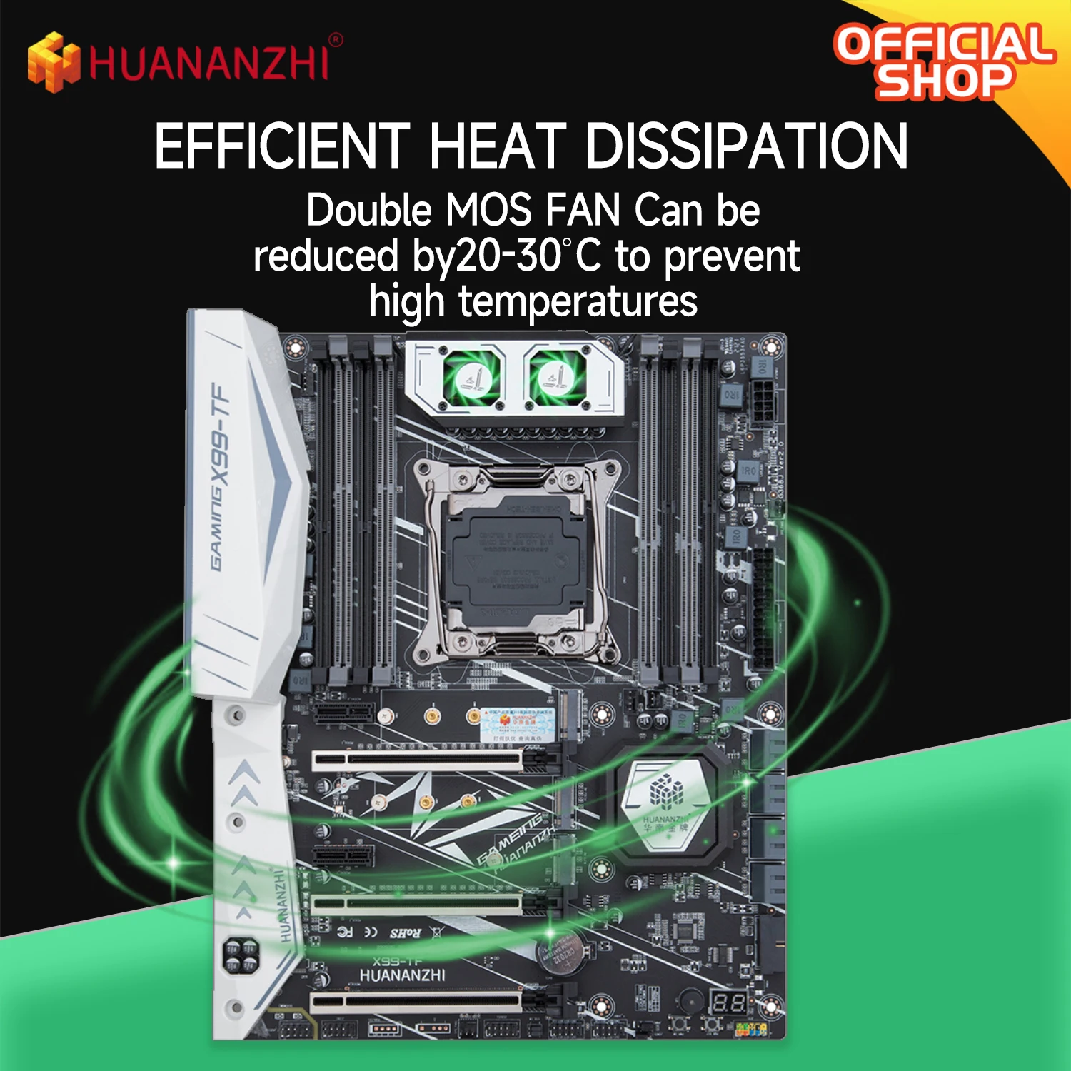 Placa base HUANANZHI X99 TF LGA 2011-3 XEON X99 compatible con Intel E5 2666 2678 2696 v3 v4 DDR3 DDR4 RECC memoria no ECC NVME RU - imagen 4