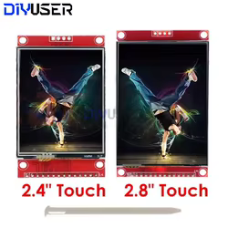 Módulo Pantalla Táctil TFT LCD 2,8" ILI9341 SPI 240x320 con Estilete