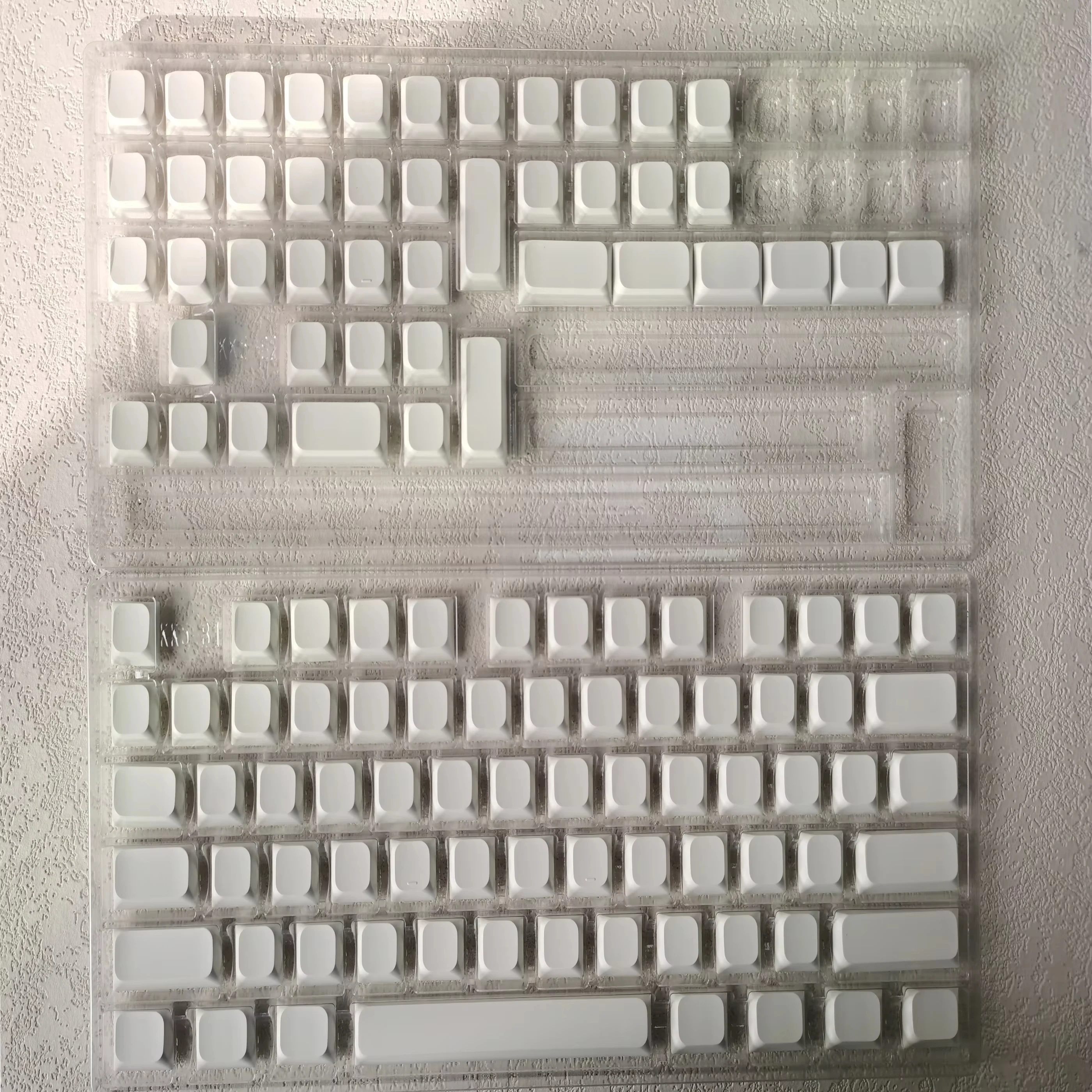 Teclas Sub teñidas de cinco lados de perfil bajo, teclas PBT blancas y blancas, 116 teclas para interruptores Cherry Gateron MX, Teclado mecánico para jugar