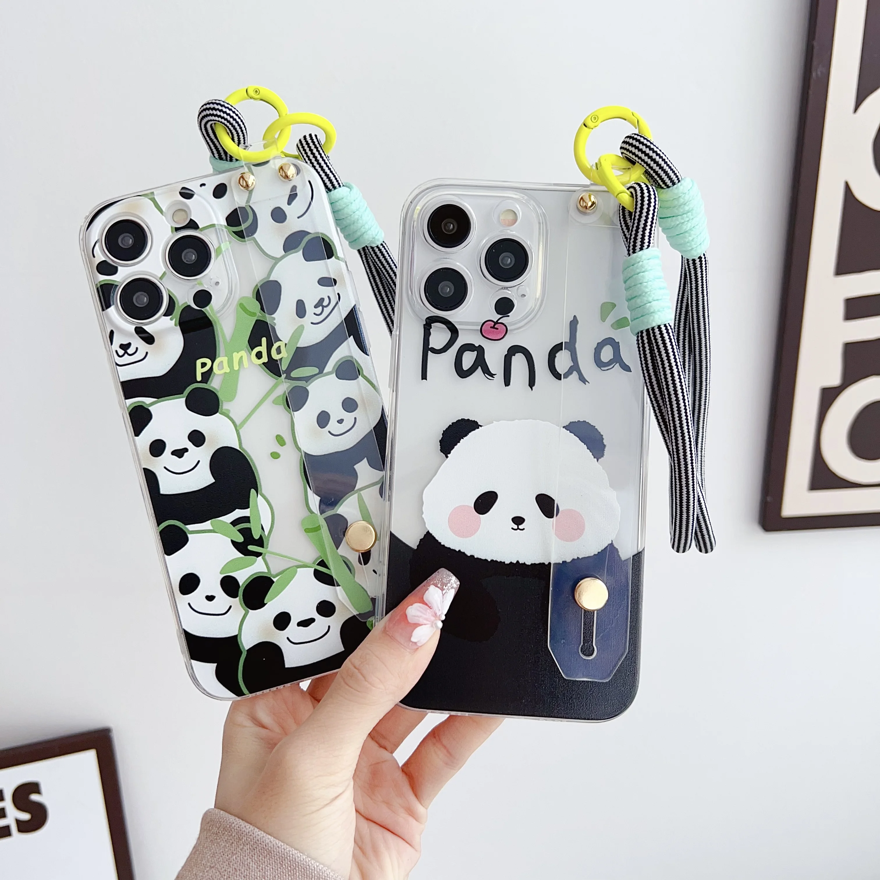 Para Huawei Honor 30i V20 X40 8x 9x X8 9x X9A 10 X10 X6C X70 V40 Play3 4 Pro Lazy Panda funda correa de muñeca - imagen 3