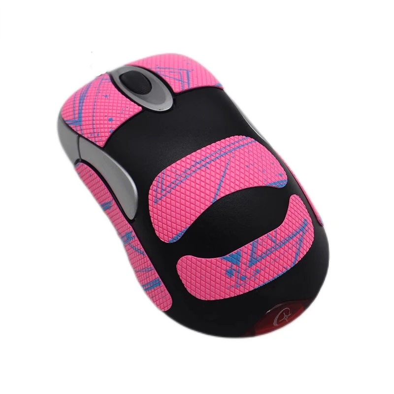 1 Juego de pegatinas antideslizantes para ratón, cinta antisudor antideslizante para ratón óptico Microsoft IntelliMouse IO1.1, textura exquisita - imagen 4