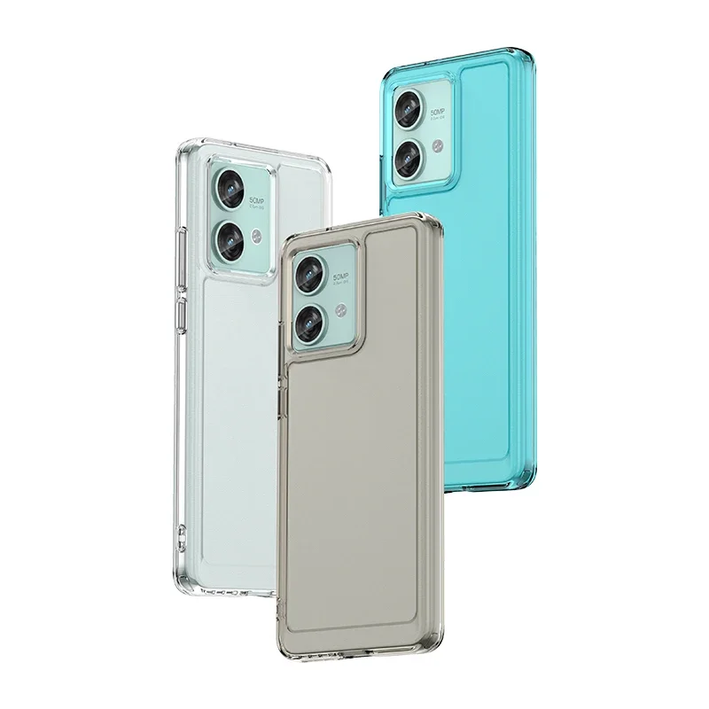 Caja del teléfono del parachoques del silicón del caramelo a prueba de golpes para la cubierta protectora de Moto Edge 40 Neo - imagen 3