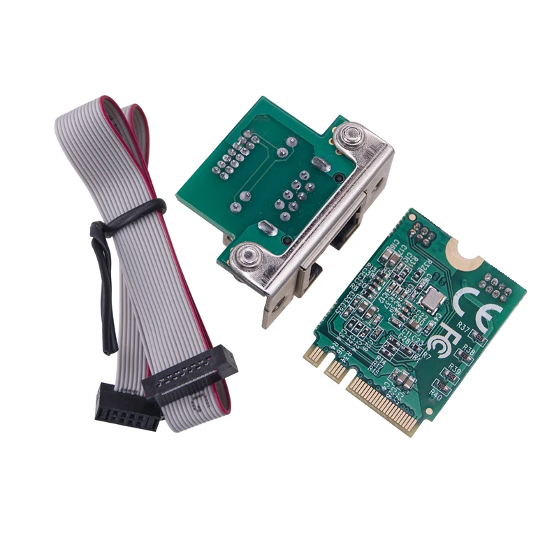 Tarjeta LAN Ethernet de 2,5 Gb M.2 A + E KEY M2 A/E a RJ45 adaptador de red de puerto COM Chip RTL8125BG tarjetas de red Gigabit de 2,5G/1G/100Mbps - imagen 3
