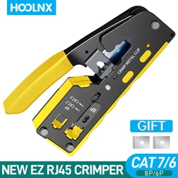 Crimpadora Hoolnx RJ45/RJ11 CAT7 CAT6 CAT5E con Pelacables