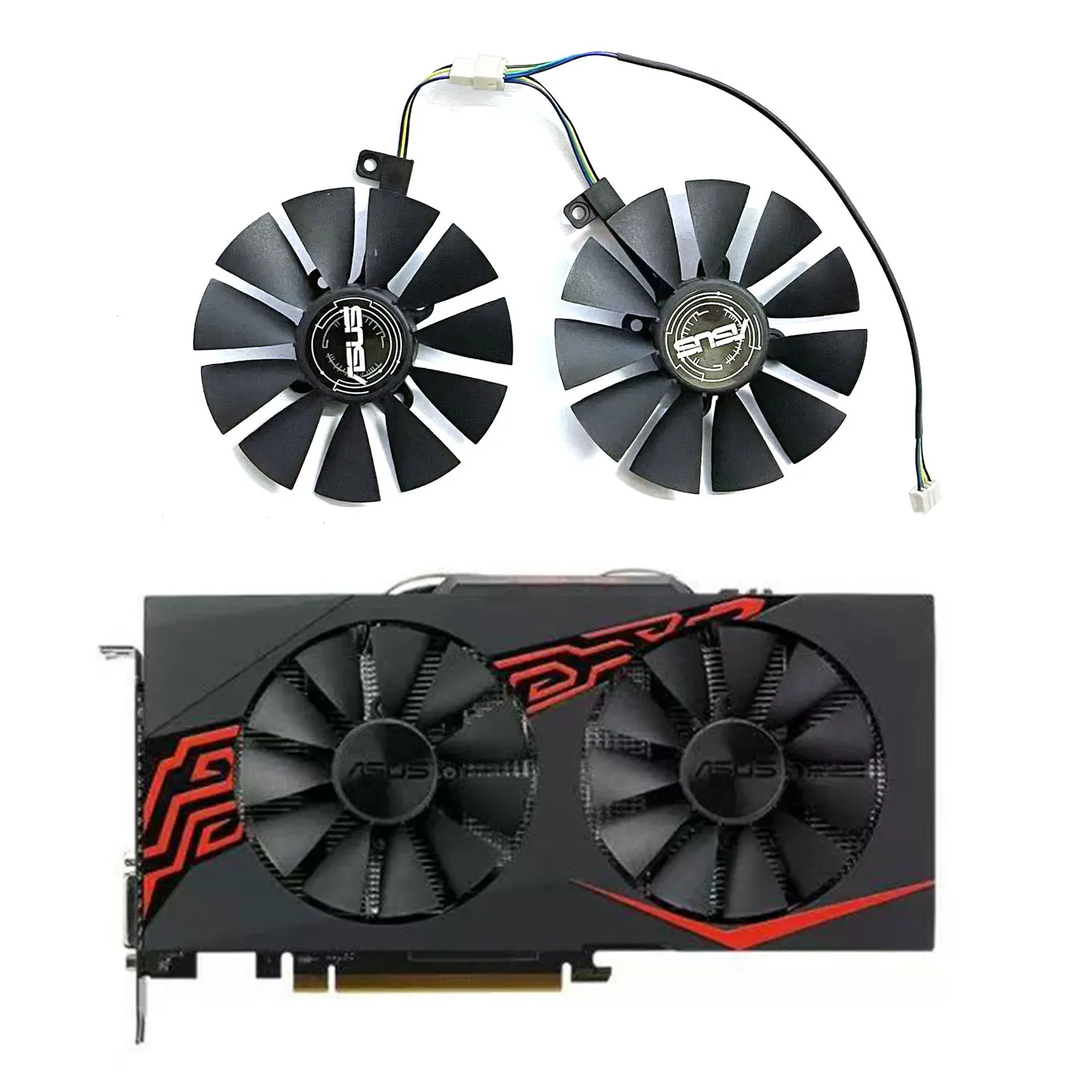 Nuevo ventilador GPU T129215BU de 4 pines 85MM RX580 para ASUS RX580 570 470 GTX1060 1070 accesorios de repuesto para tarjeta gráfica - imagen 2