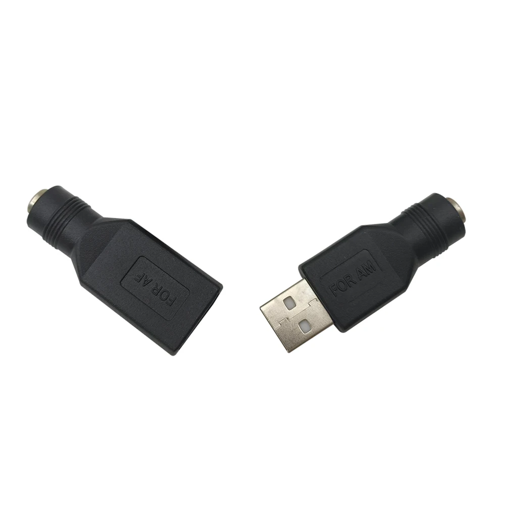 1/2/5 Uds 5V adaptador de enchufes de alimentación DC hembra a USB 2,0 tipo A macho conector de enchufe DC 5,5*2,1mm para ordenador portátil PC DIY