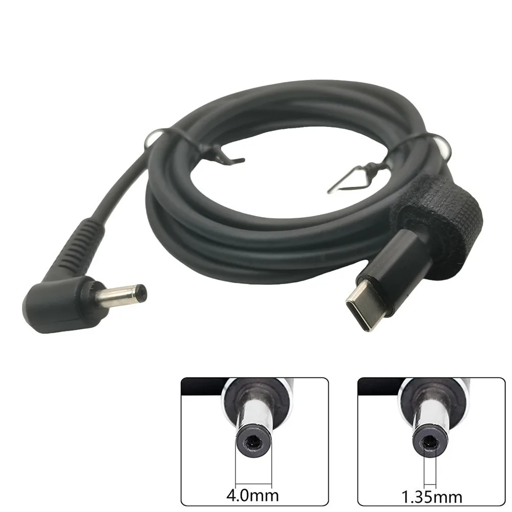 Adaptador macho PD tipo C a 4,0x1,35mm, convertidor de Punta Delgada, Conector de carga para Asus UX360C, Q302L, Q304U, S200E, X201E, X541NA, X542UA