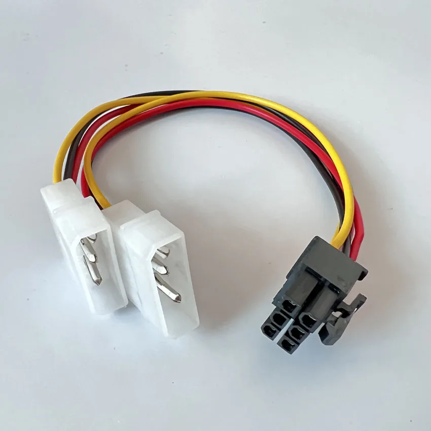 1/3/5 Uds IDE Dual 4pin Molex a 6 pines macho PCI-E Y tipo Molex IDE Cable adaptador conector para tarjetas de vídeo