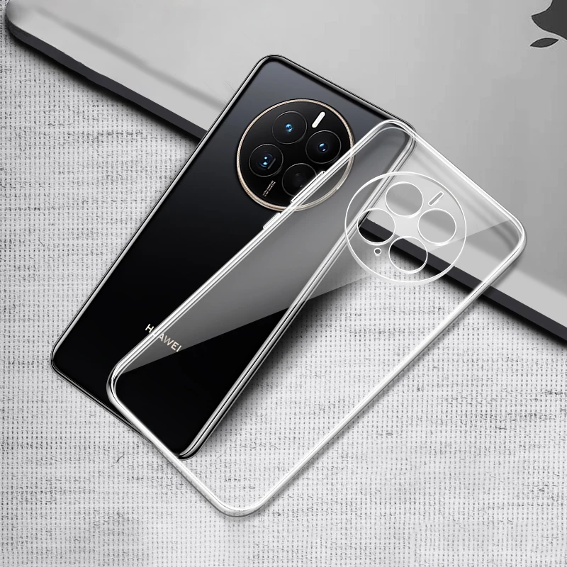 Funda de teléfono transparente para Huawei Mate 50 Pro 50E RS Mate50 50pro, funda protectora de lente Original de lujo fina de silicona transparente suave - imagen 2
