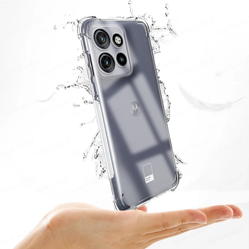 Para Moto ThinkPhone25 Airbags Buffer funda de protección completa para Motorola ThinkPhone 25 2024 funda trasera suave de TPU a prueba de golpes - imagen 5