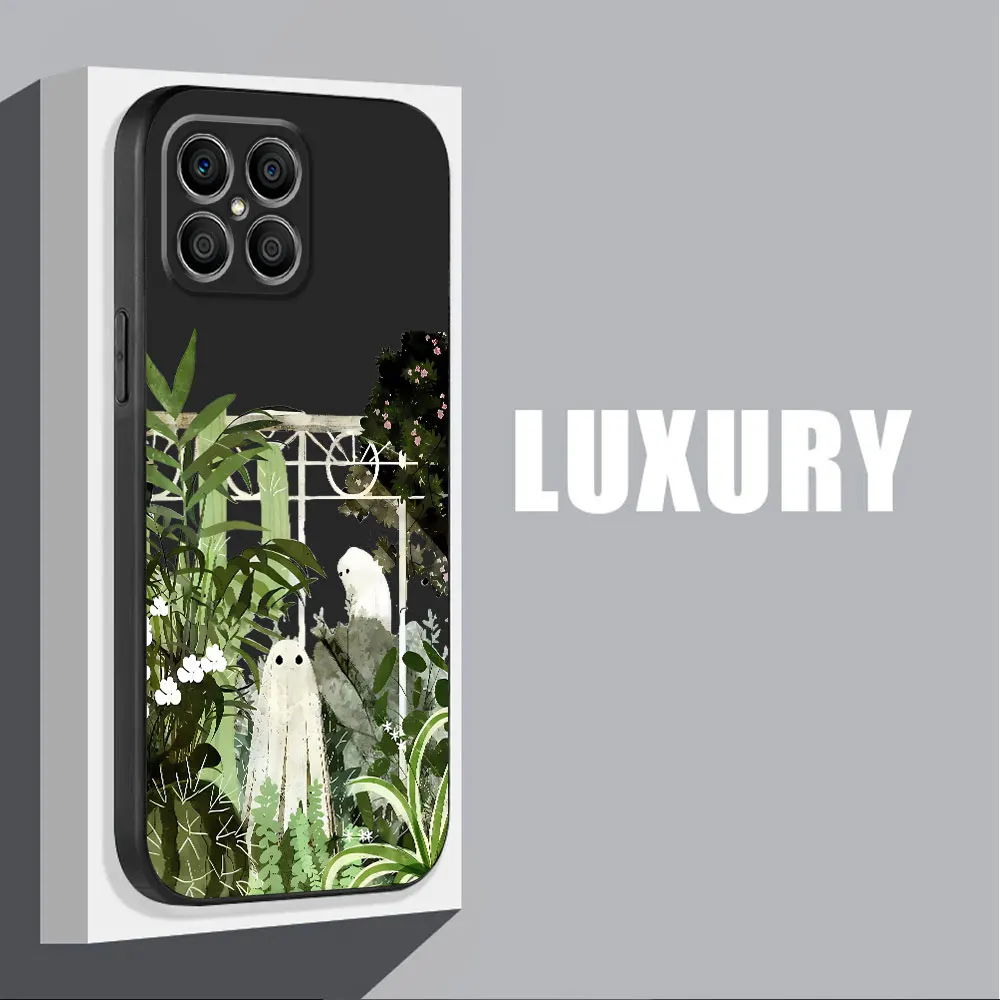 Armadura Shell funda de teléfono para Honor X8a X6a X7 X9a 90 Pro 8X X6 X8 70 Magic5 Lite Magic5 funda Little Ghost TPU suave - imagen 4