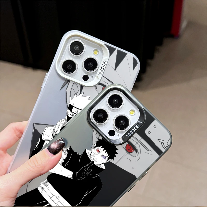 Funda rígida de Naruto Kakashi y Obito para Samsung Galaxy A34 A14 A13 A23 A55 A15 A35 A25 A05 A05S 5G A24 A54 A53 A33 A32 A52 A52S