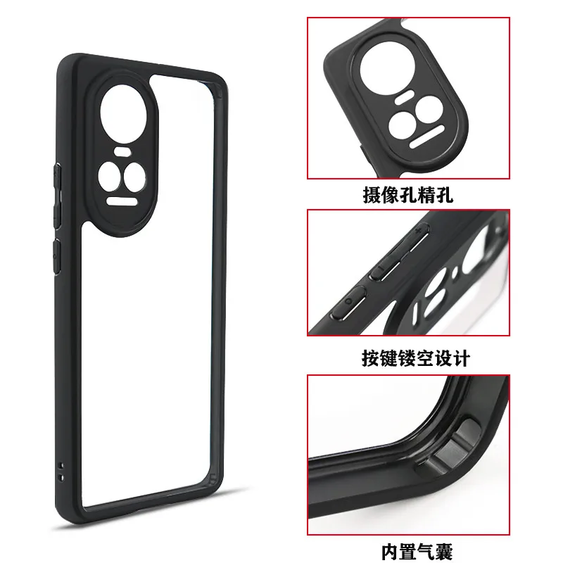 Funda para OPPO Reno10 Pro, marco de TPU, protector de parachoques de plástico, Fundas protectoras de teléfono para OPPO Reno 10 Pro 5G - imagen 3